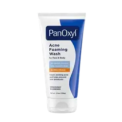 PanOxyl (Benzoyl Peroxide 10%) Acne Foaming Wash For Face And Body 156g _ Crown Laboratories