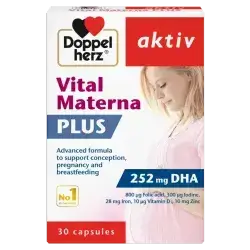 Doppel herz Vital Materna Plus 252 mg DHA - 30 Capsules