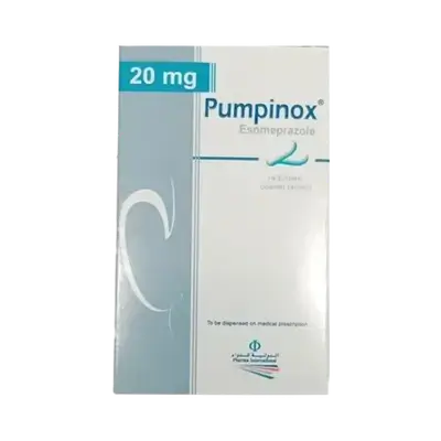 Pumpinox 20mg (Esomeprazole) 20 Enteric Coated Tablets _ Pharma International