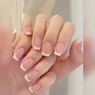 24pcs Short Square False Nails