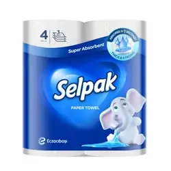 Selpak 3 Ply Kitchen Paper Towel 4 Rolls 80 Sheets