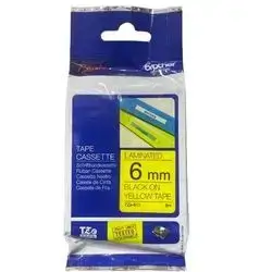 Label Tabe Brother Orginal-6mm-Black On Yellow Tape