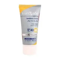 Sunsafe men acti sun sunblock SPF40+