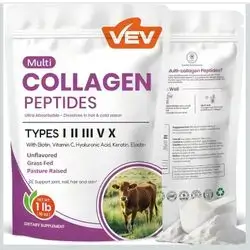 Collagen Peptides Powder, collagen peptides, Hydrolyzed Collagen, Hyaluronic Acid, Biotin, Vitamin C, vital collagen, vital proteins, Hair Growth, Youthful Skin, Shiny Nails, Strong Joints and Bones, 454gram, كولاجين 