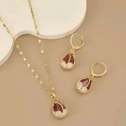 Women's Tulip Necklace And Earrings