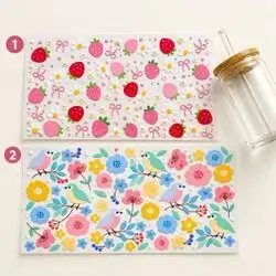 Glass Cup Box with Glass Straw