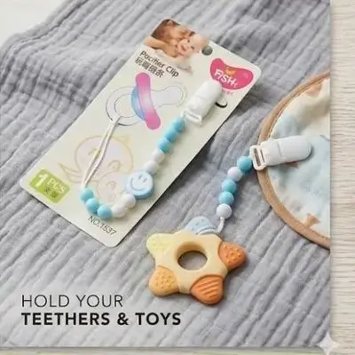 Fish Pacifier Clip (1 PCS)