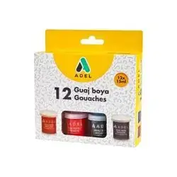 Adel Gouache Paint Cardboard Box Bottle 15 Ml 12 Colors