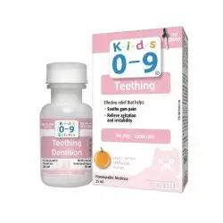 Kids 0-9 Teething Oral Drops 25 ml (Homeocan)