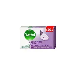 Dettol Sensitive Bathing Soap, Lavender & White Musk Scent, 120g