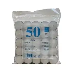 Circle Candles (14g) White - 50 Pcs