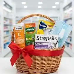 Big offer:1pkt strepslis extra +1 pkt panadol (cold&flu)day+100ml alcohol spray+1pkt facial mask+vitamin C effervescent +alernix(xylo) spray for congestion