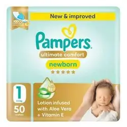 Diapers Pampers Ultimate Comfort, Size 1,    2-5kg, 50 Pieces