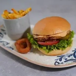 Chicken Burger Plate