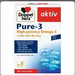 Doppelherz Pure-3, a high-potency omega-3 (30 cap)