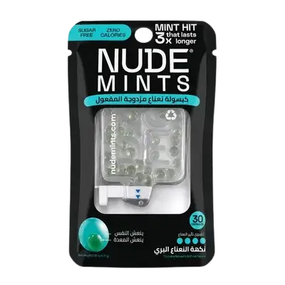 Dual Action Liquid Capsules Spearmint Flavor 30 Capsules _ NUDE MINTS