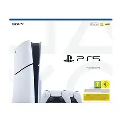 Playstation 5 Slim Console Disc + 2 DualSense, White 1TB