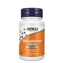 Now Glutathione 500mg Detox Support 30 Vegan Capsules