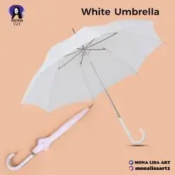 big umbrella white