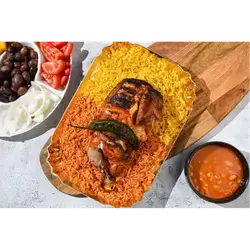 Half Chicken on Charcoal With Rice