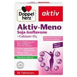 Doppelherz Aktiv-Meno - For Menopause Women - With Vegetable Soy Isoflavones, Calcium and Vitamin D3 - 30 Tablets