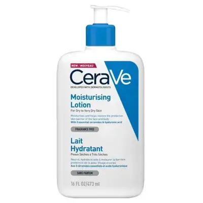 سيرافي لوشن مرطب للبشرة الجافة والجافة جداً 473ml//CeraVe Daily Moisturizing Lotion for Dry Skin, Body Lotion & Face Moisturizer with Hyaluronic Acid and Ceramides