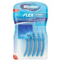 WISDOM Wisdom 5 Proflex Interdental Brushes Blue 0.6mm 5 items
