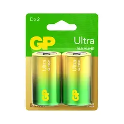 GP Ultra Alkaline D Batteries 2PCS
