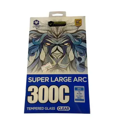 LITO 300C Super Large Arc Clear Tempered Glass Screen Protector (iPhone 14 plus/ 13 promax)