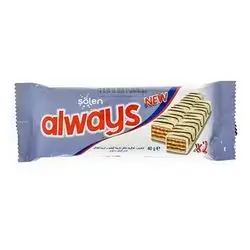 Solen Always Wafer White Coated Biscuit 40 Gm