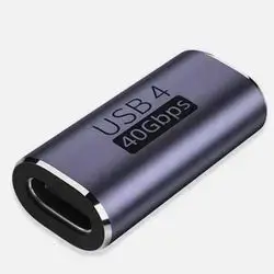 USB-C female-to-female adapter. It supports the USB 4.0 standard with data transfer speeds up to 40Gbps.