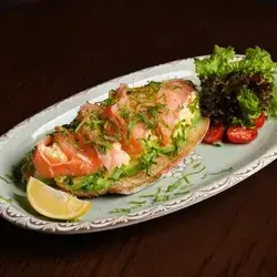 Salmon Avocado Scrambled Eggs