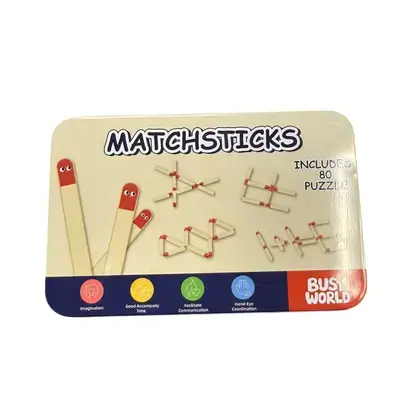 Matchsticks 80 Puzzle Logic & Brain Teaser Card Set