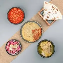 Bulgur And Boiled Chicken And Bean