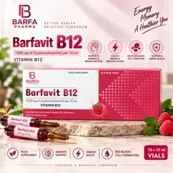 BARFA Pharma Barfavit B12 – 1000 µg per 10 mL – 10 × 10 mL Vials