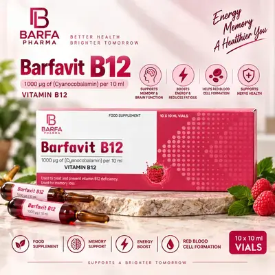 BARFA Pharma Barfavit B12 – 1000 µg per 10 mL – 10 × 10 mL Vials