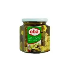 Oba White Cheese In Oil And Olive With Herbs 300 Gm