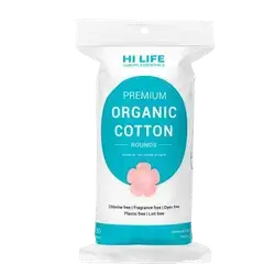 Organic Round Cotton Makeup Remover Pads 50 Pcs _ HI LIFE