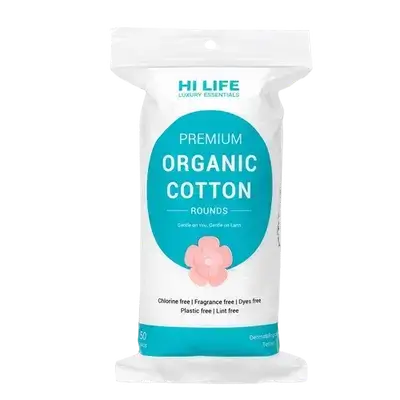 Organic Round Cotton Makeup Remover Pads 50 Pcs _ HI LIFE
