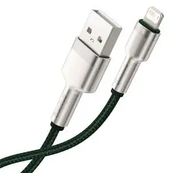 Baseus Cafule Series 25CM Short USB to IP Metal Data Cable 2.4A Black