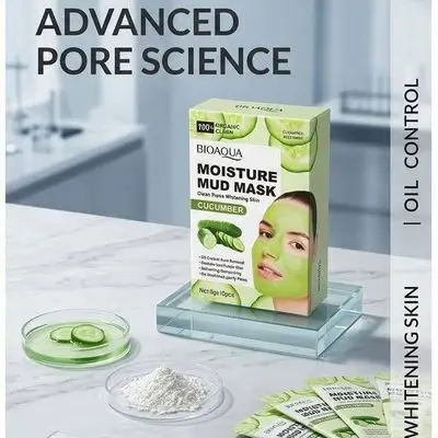 BIOAQUA Moisture Mud Mask Cucumber – 8g x 10pcs