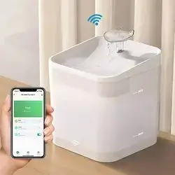 Smart Pet Water Fountain 2.2L  WIFI app control (white)