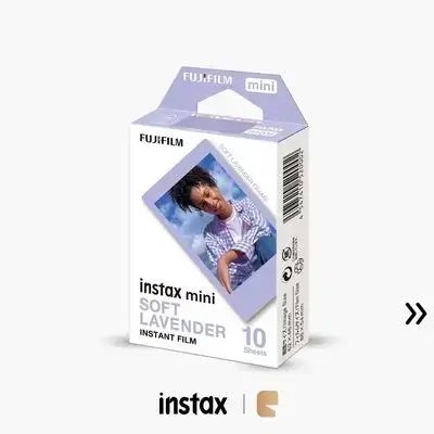 FUJIFILM Instax Mini Soft Lavender Instant Film Sheets 10Pcs (10x1) for Mini Cameras