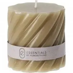 Candle 7Cm Twisted Light Green