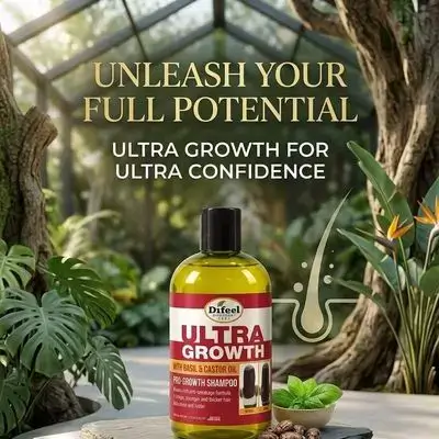 Difeel Ultra Growth with Basil & Castor Oil Pro-Growth Shampoo