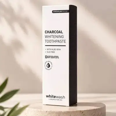 CHARCOL WHITHG TOOTH PASTE +WITH ALOE VERA +SLS FREE 75ml (WIHTWASH)