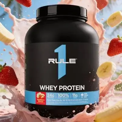 Rule 1 Whey Protein – Strawberry & Banana 67 servings