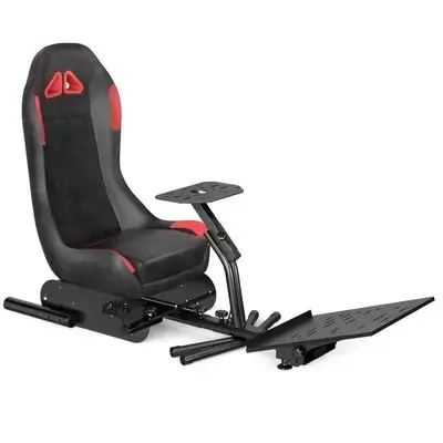 Racing Simulator Seat Chair & Stand - Red Textile