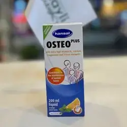 Osteo Plus with high Vitamin D3, Calcium, Magnesium, and 3 Trace Elements 200ml Liquid HANSAL Orange Mint Taste