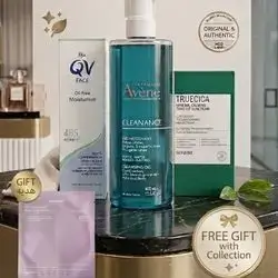 Oily & Combination Skin Balancing Care Set (Cleansing Gel, Oil-Free Moisturiser, and Mineral Calming Tone-Up Suncream) + free mask